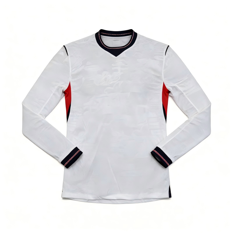 New Season England Home Long Sleeve Jersey Men Football Sportswear