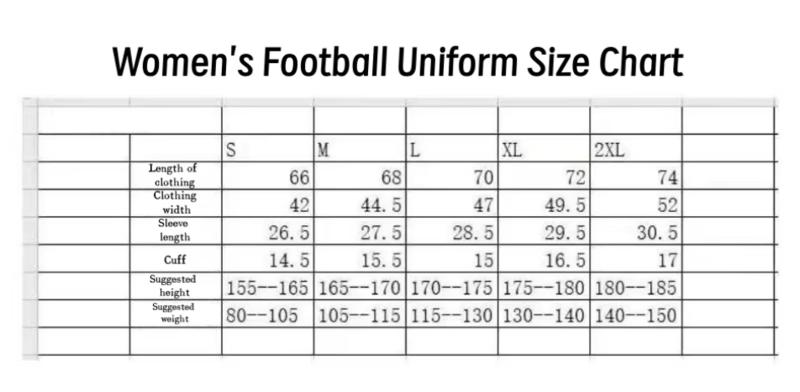 Blank Nameless Women American Football Uniform Jersey