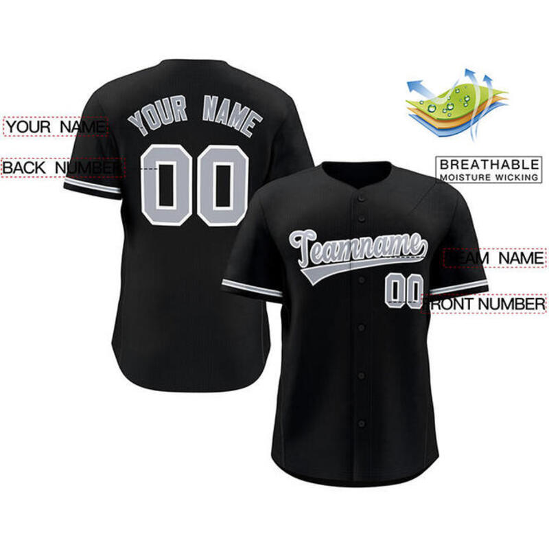 Custom Solid Color V Neck Button Retro Baseball Jersey