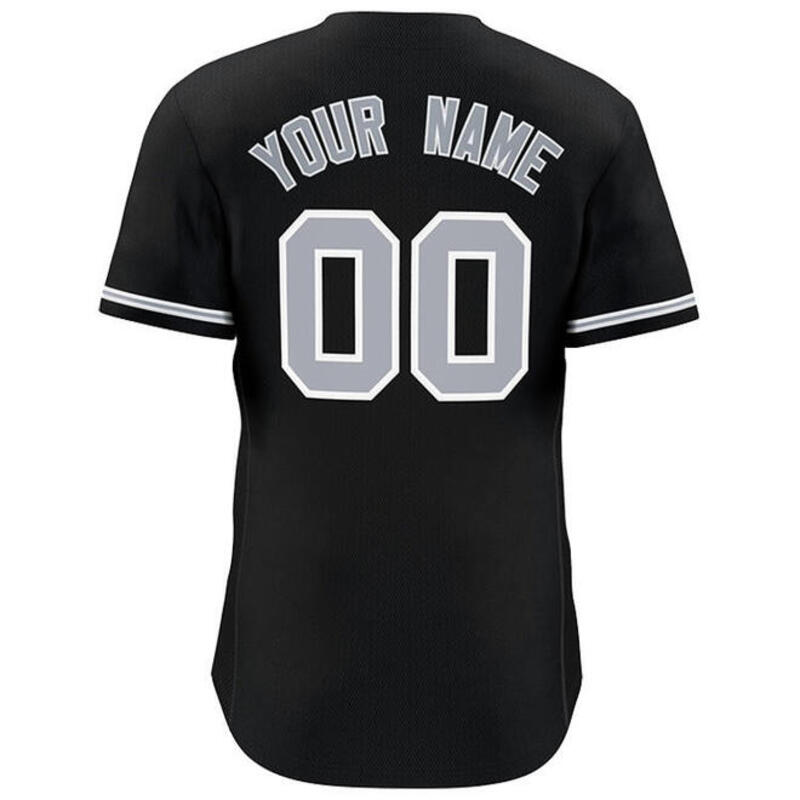 Custom Solid Color V Neck Button Retro Baseball Jersey