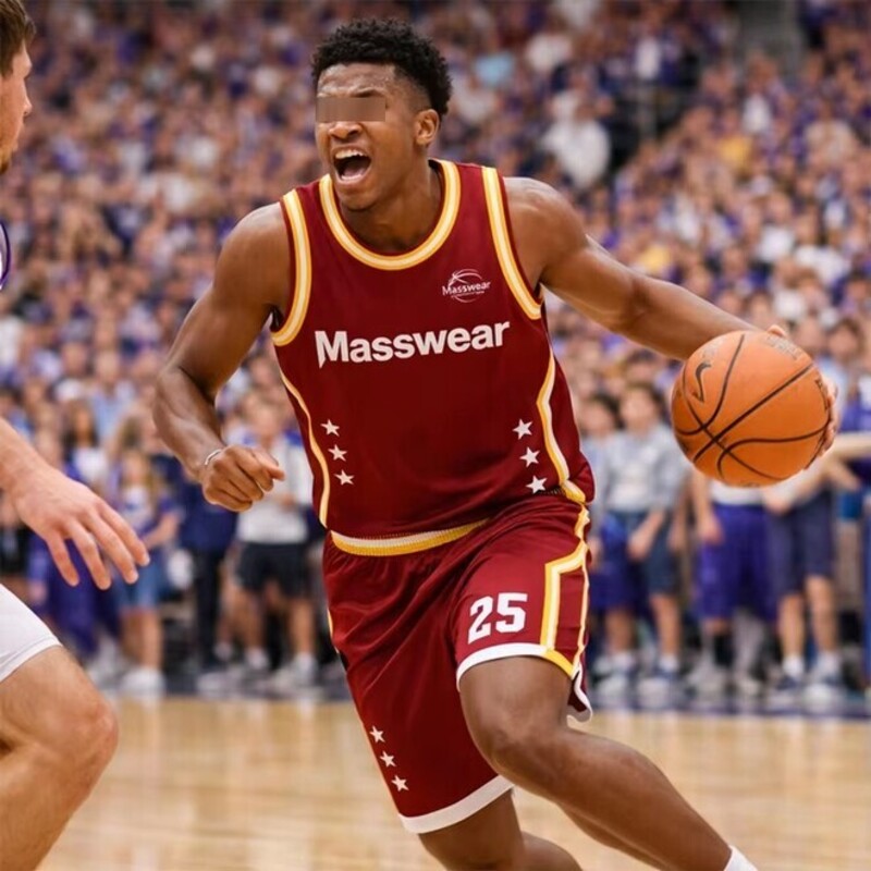 Star Pattern Retro Basketball Jerseys Set