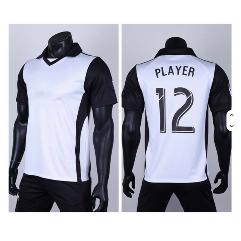 Polo Neck Breathable Polyester Retro Soccer Jersey
