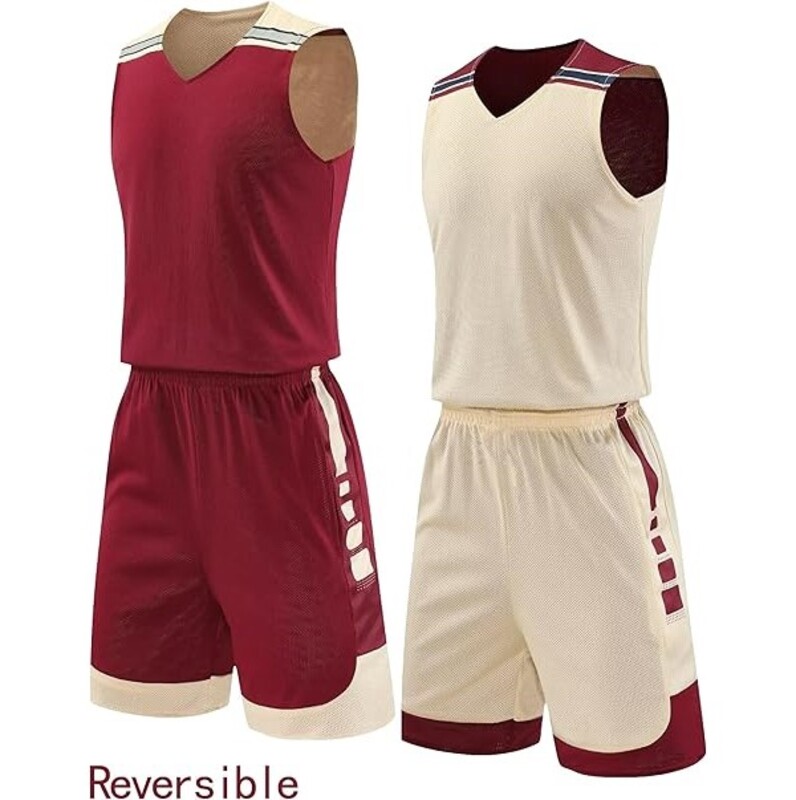 Double Sided Basketball Jersey and Shorts Practice Set