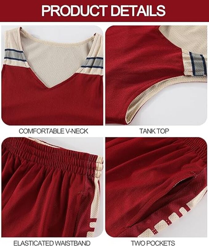 Double Sided Basketball Jersey and Shorts Practice Set