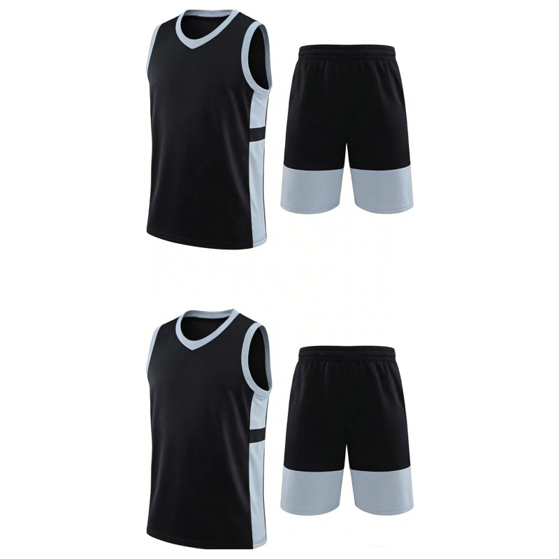 2 Kits Basketball Team Uniform Set with Matching Jersey and Shorts
