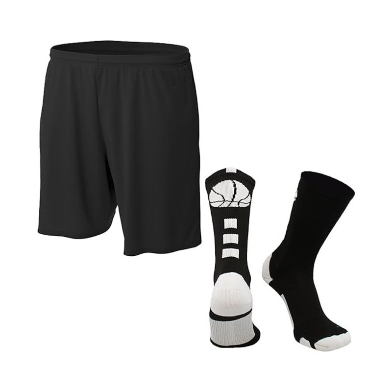 Reversible Basketball Jersey Set with Shorts and Crew Socks