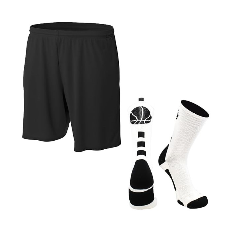 Reversible Basketball Jersey Set with Shorts and Crew Socks