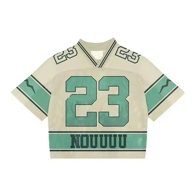 Custom Digital Print V Neck Drop Shoulder Basketball Mesh Jersey