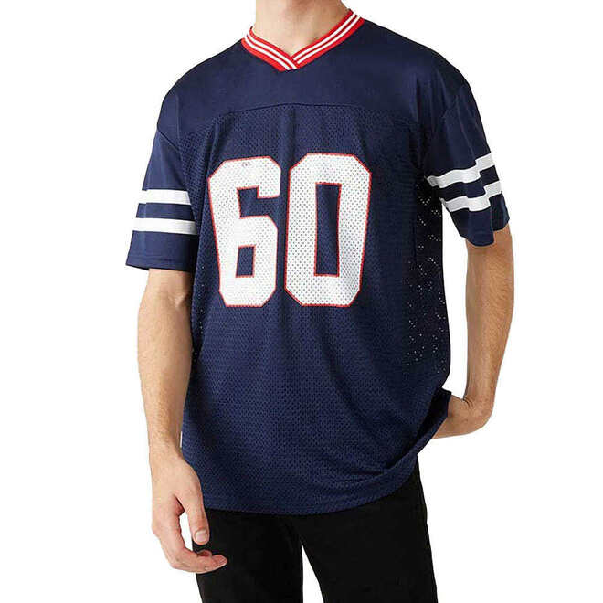 Vintage Mens Rugby Oversized Mesh Front Jerseys