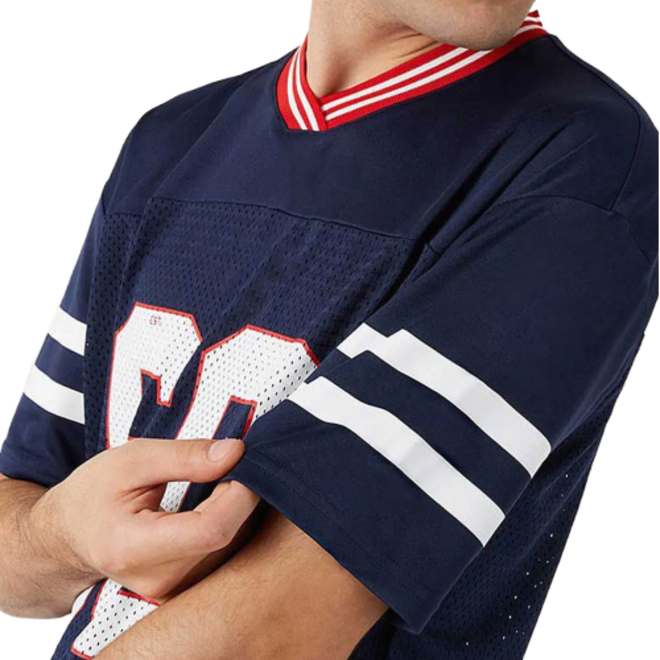Vintage Mens Rugby Oversized Mesh Front Jerseys