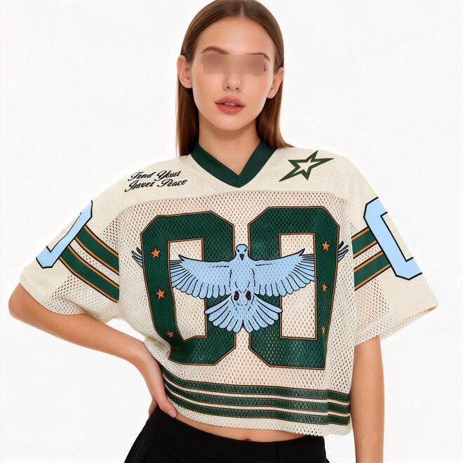Short Sleeve Cropped Stylish Boxy Football Jersey
