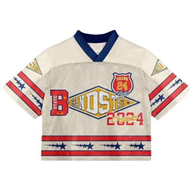Short Sleeve Rugby Throw Back Jersey